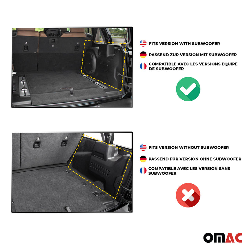 OMAC Tapis de coffre caoutchouc pour Audi Q3 Sportback 2019-2025 Noir Premium