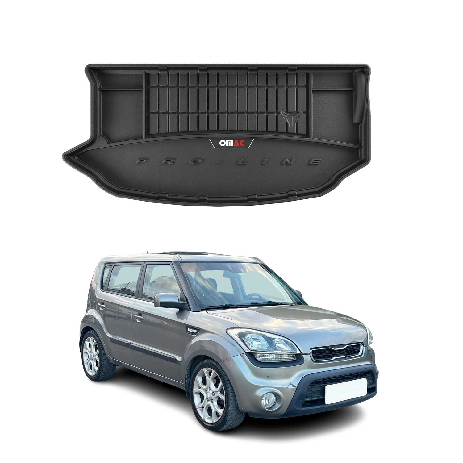 Tapis de Coffre pour Kia Soul 2008-2013 TPE Noir