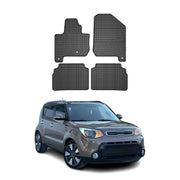 Tapis de Sol pour Kia Soul 2014-2019 Caoutchouc Noir