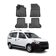 OMAC Tapis de sol pour Dacia Dokker 2018-2021 sur mesure en caoutchouc Noir