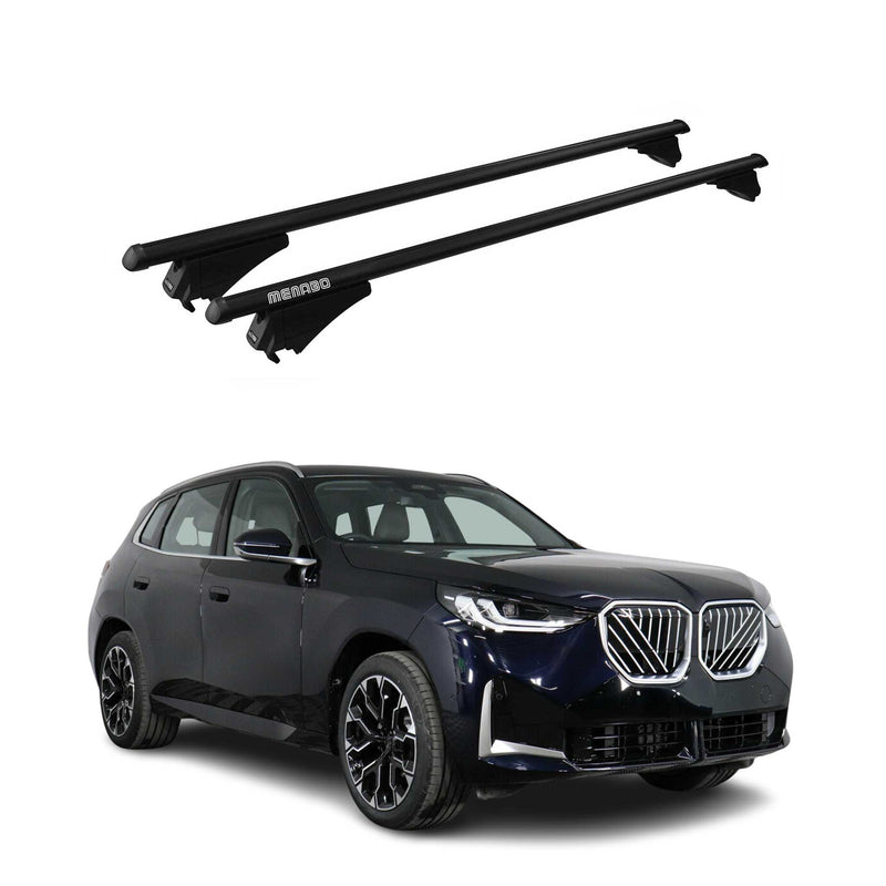 Menabo Barres de toit transversales pour BMW X3 G45 2024-2025 Alu Noir