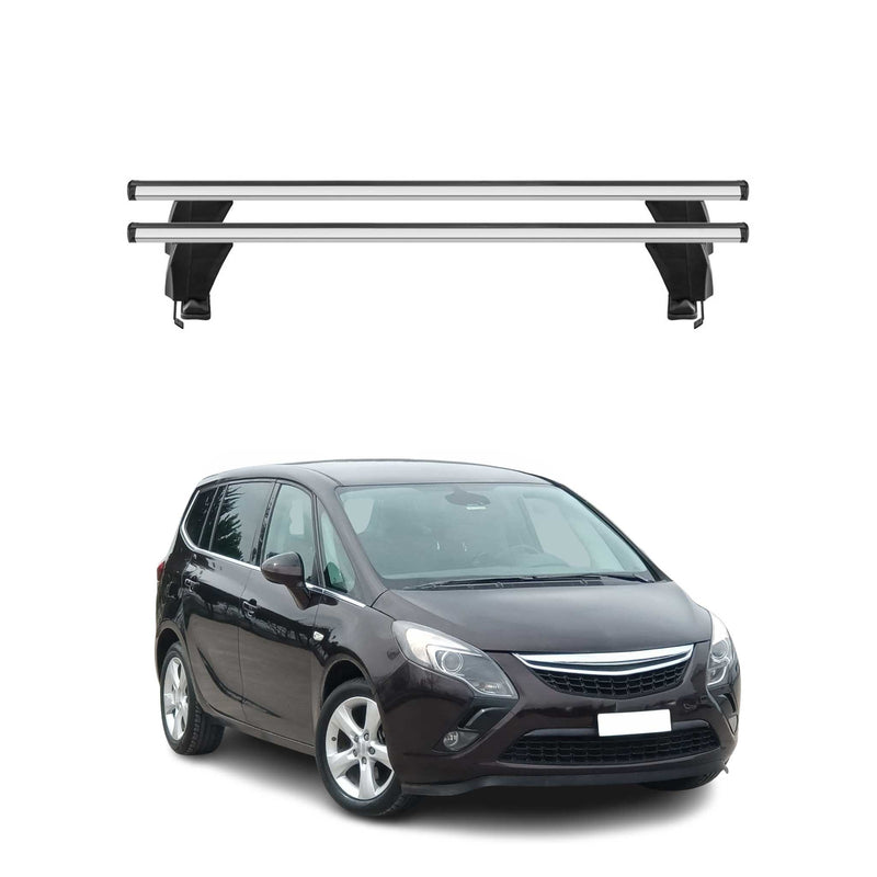 Menabo Barres de toit Transversales pour Opel Zafira Tourer 2011-2019 Alu Gris