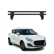 Menabo Barres de toit Transversales pour Suzuki Swift III 2017-2024 Alu Noir
