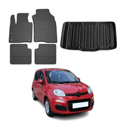 Kit Tapis de sol et coffre pour Fiat Panda 2012-2026 TPE Noir