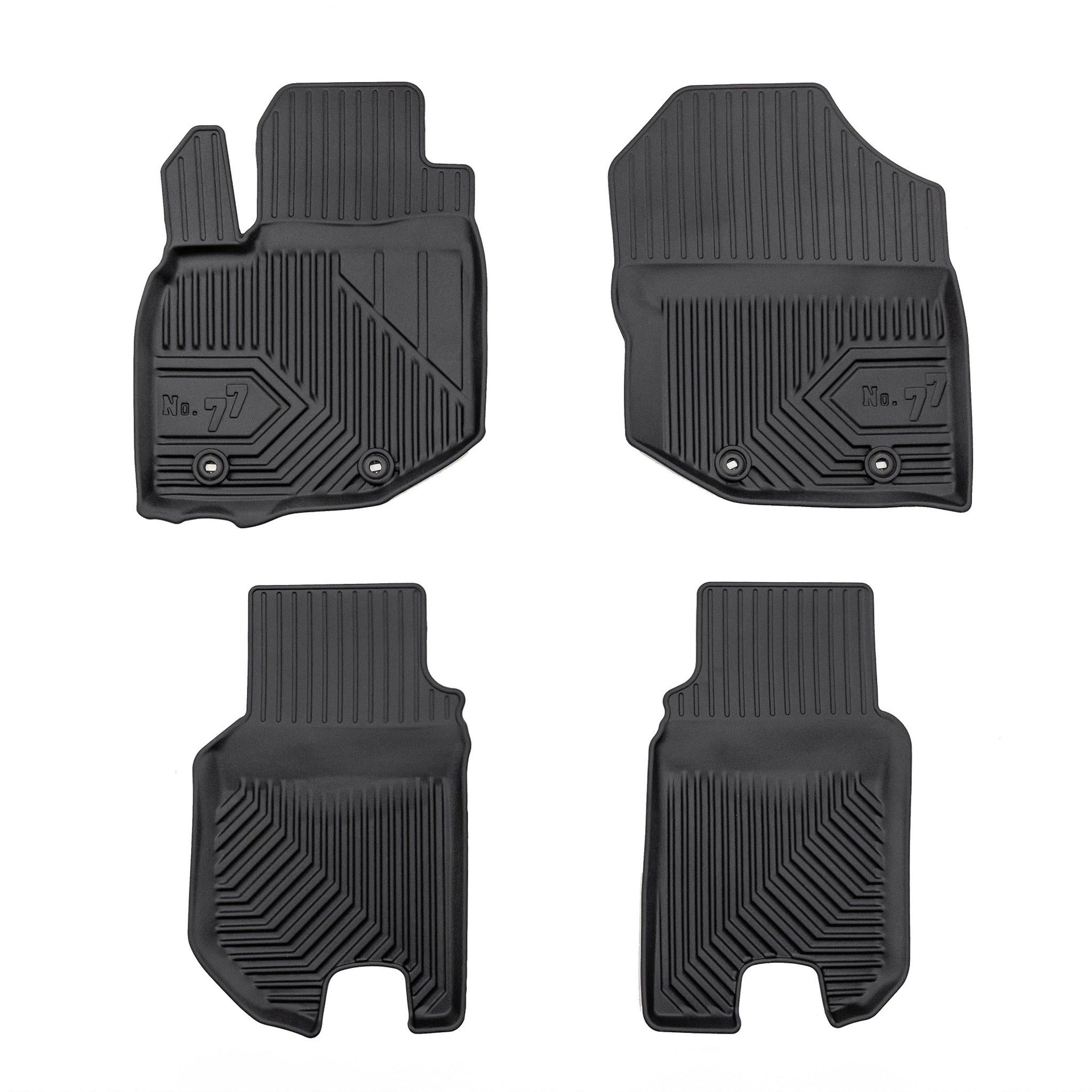 Tapis de Sol de Voiture pour Honda Jazz III 2007-2014 TPE Imperméable Noir 4Pcs