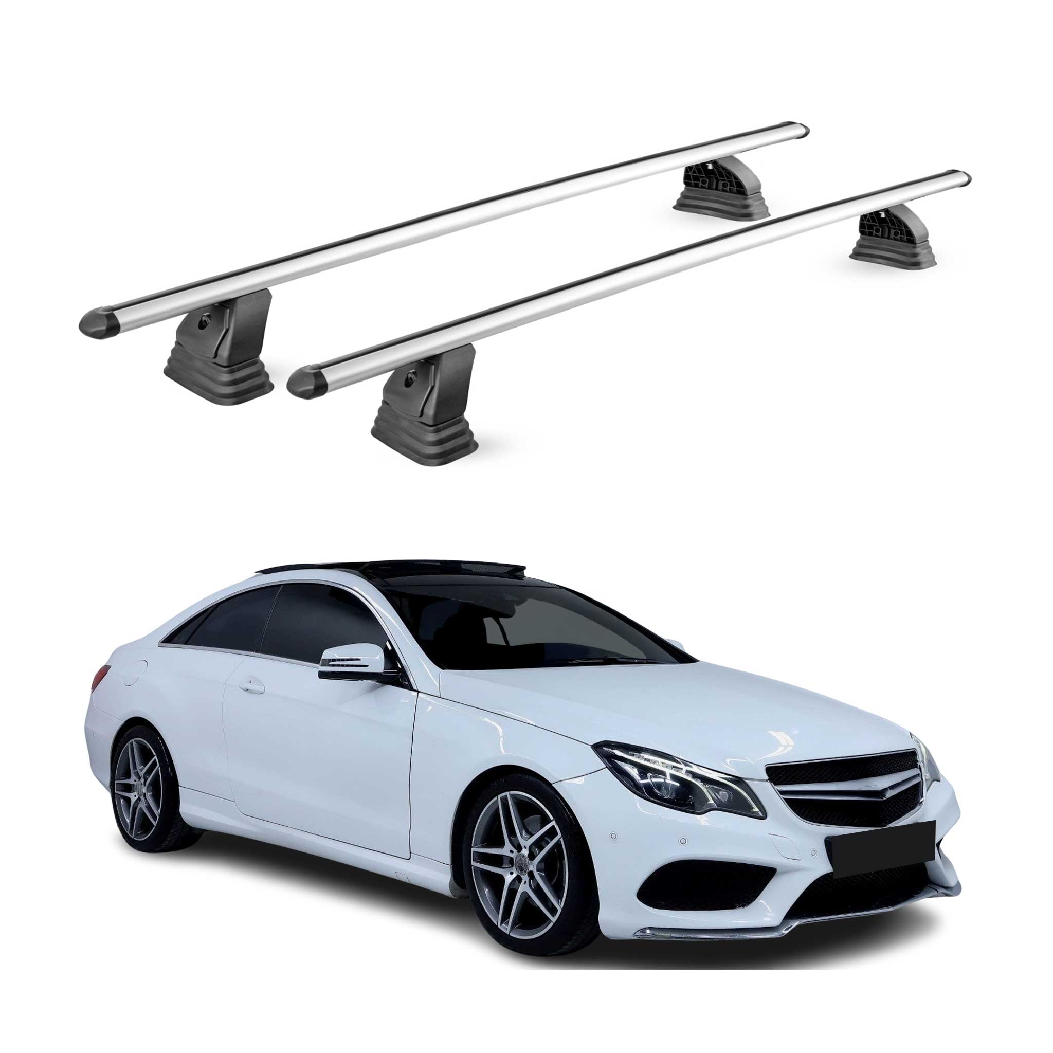 Barres de toit transversales Alu pour Mercedes Classe E Coupè C207 2010-2016