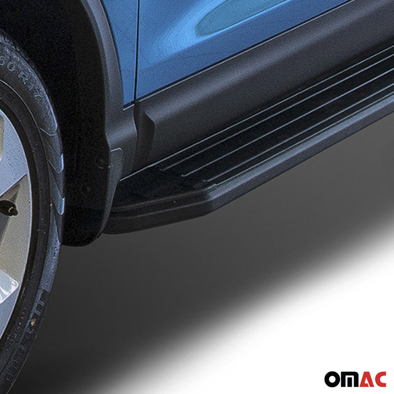 Marchepieds Latéraux pour Nissan Qashqai 2018-2023 Alu Noir ABE