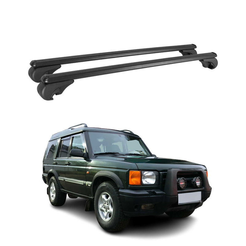 Barres de toit Transversales pour Land Rover Discovery 1998-2004 Aluminium Noir
