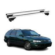 Barres de toit Transversales pour Nissan Primera WP11 1996-2001 Aluminium Argent