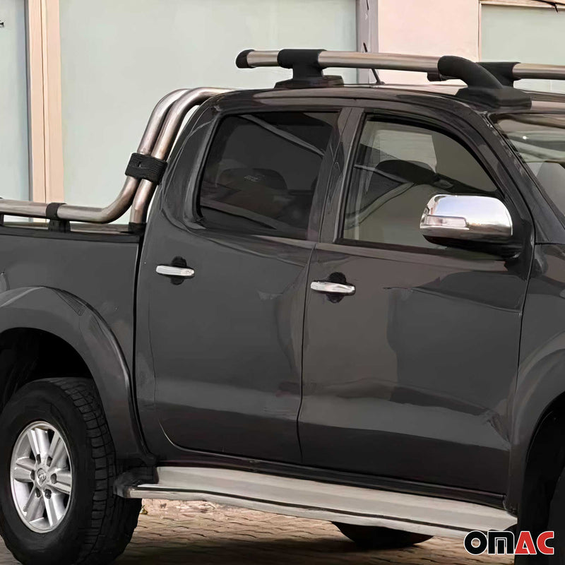 Couverture Poignée de porte pour Toyota Hilux 2005-2015 Brossé Inox 4 Portes 8x