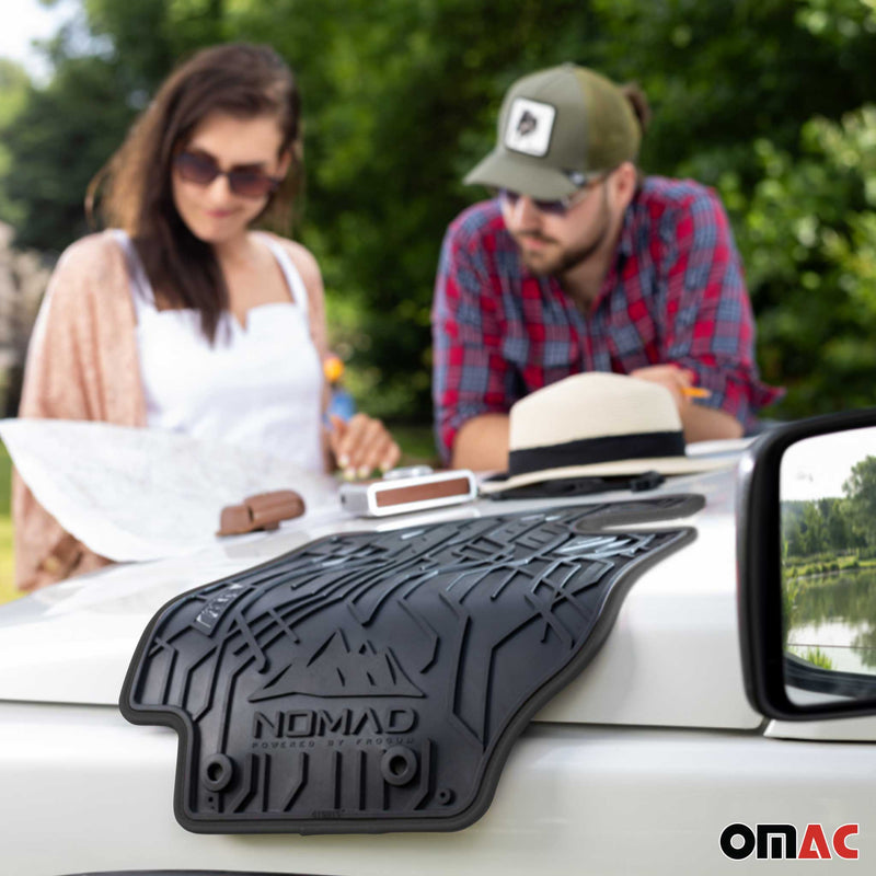 Tapis de Sol de Voiture pour VW Polo V 2009-17 Caoutchouc Imperméable 2Pcs