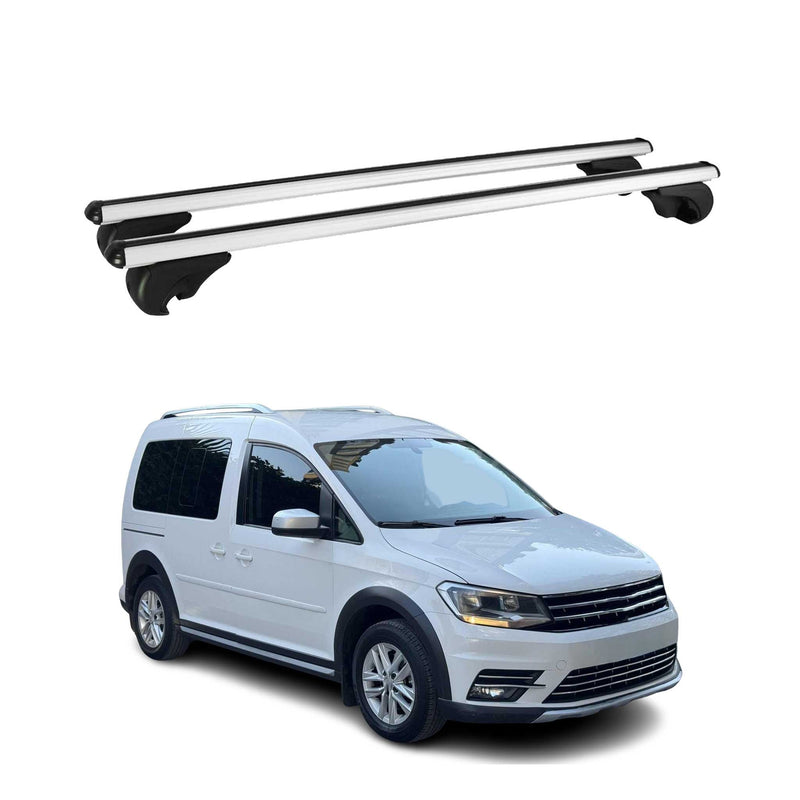 Barres de toit Transversales pour VW Caddy 2015-2020 Aluminium Argent