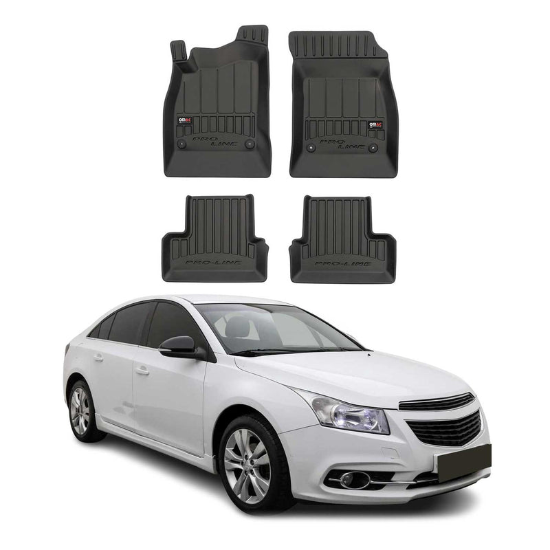 OMAC Tapis de sol en caoutchouc pour Chevrolet Cruze 2009-2023 Noir Premium