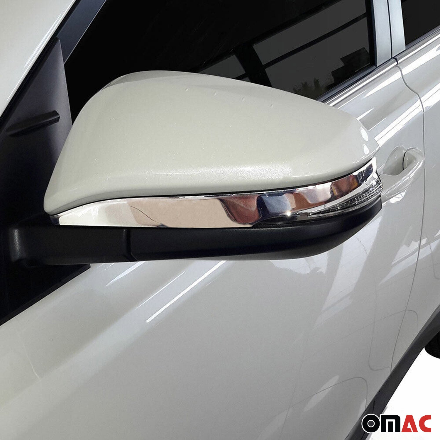 Garnitures de Coques de Rétroviseurs pour Toyota Hilux VIII 2015-26 inox Chromé
