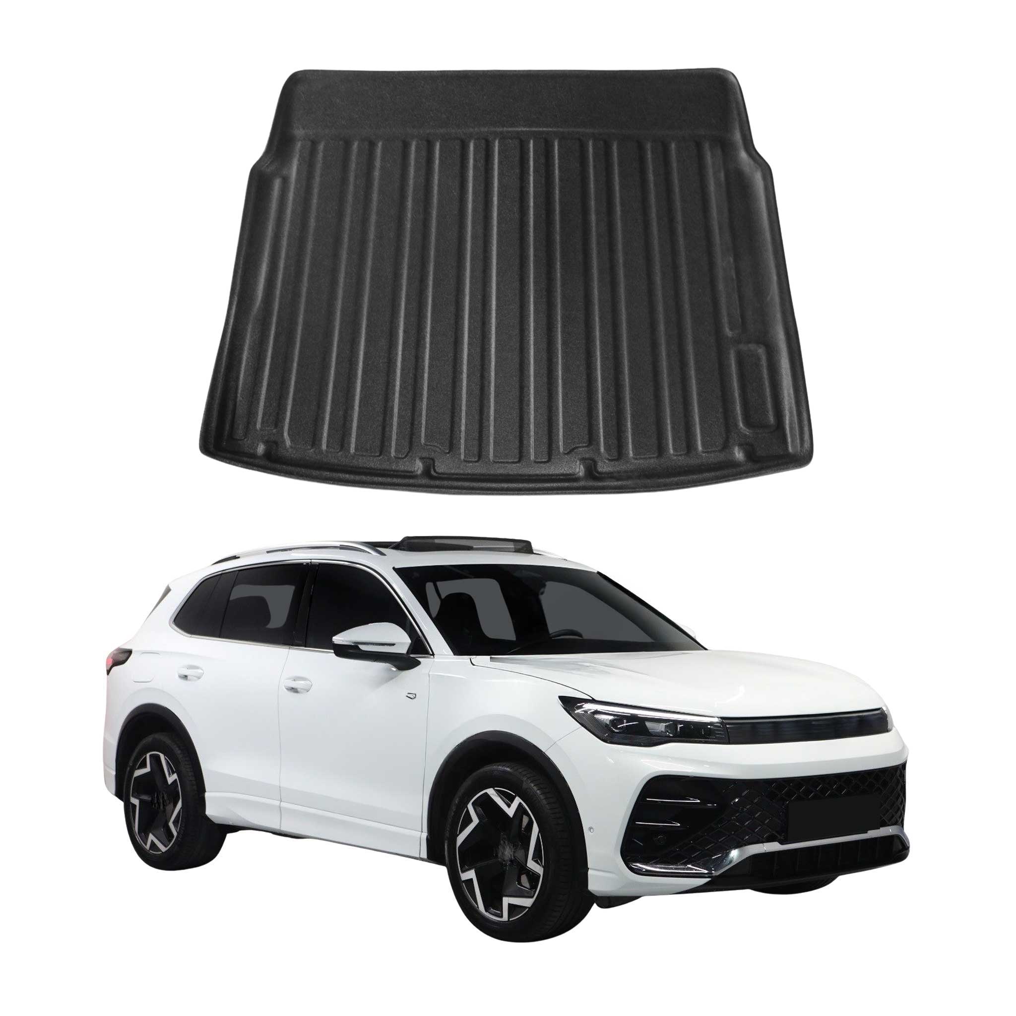 OMAC Tapis de Coffre pour VW Tiguan mk3 2024-2026 supérieur en TPE Noir