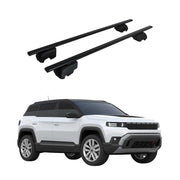 Barres de toit transversales pour Jeep Compass III J4U dès 2026 Fer Noir 2Pcs