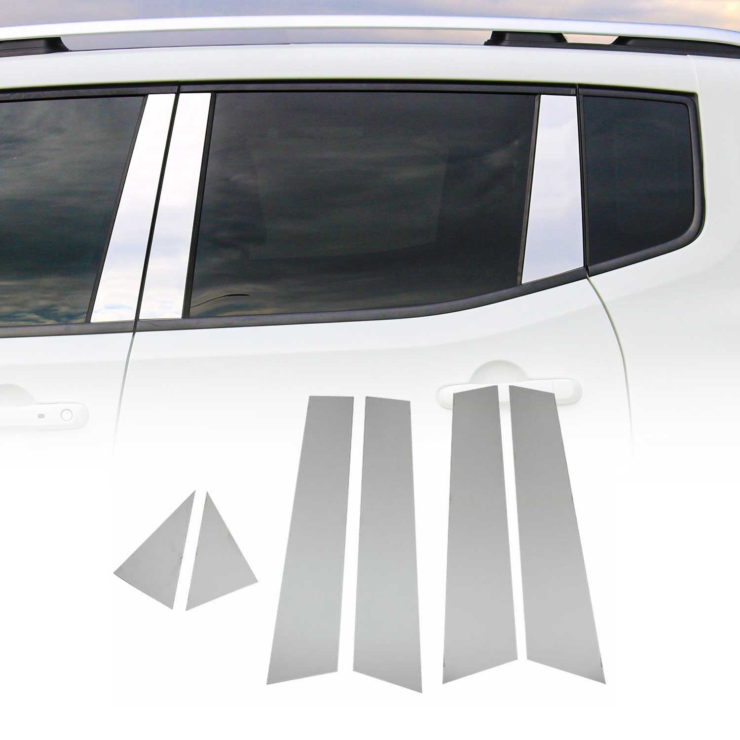 Couverture Garniture de pilier B pour Renault Clio 2019-2023 en acier inox 6Pcs