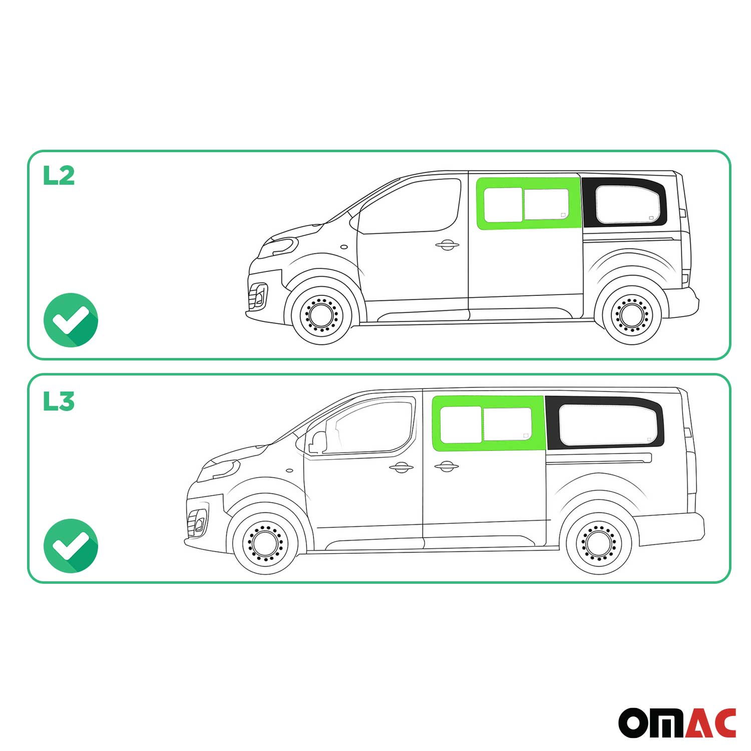 Vitre de Porte pour Toyota Proace 2016-2026 L2 L3 Avant Gauche Coulissante