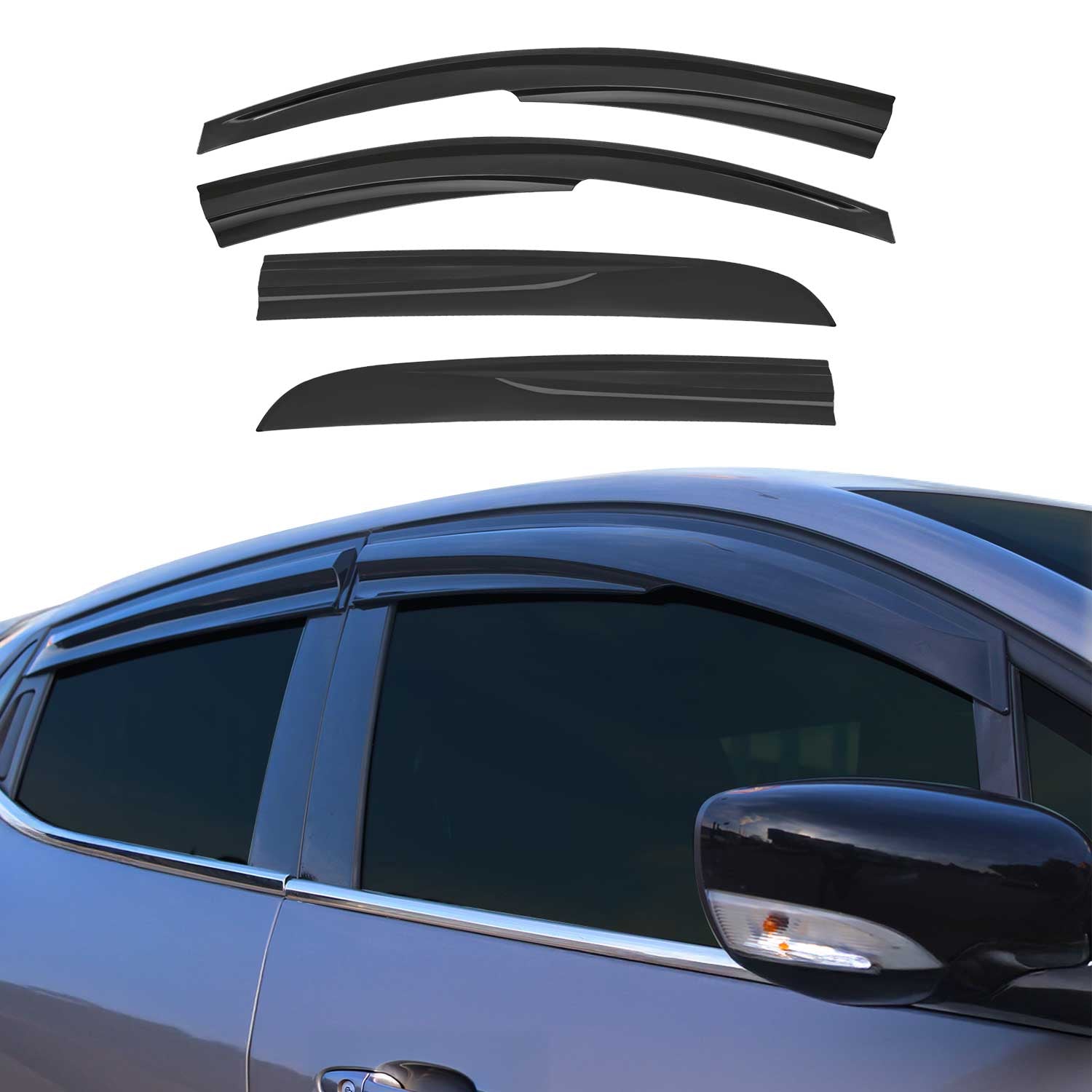 Déflecteurs De Vent Pluie D'air pour Hyundai Getz HB 2002-2011 Acrylique 4 Pcs