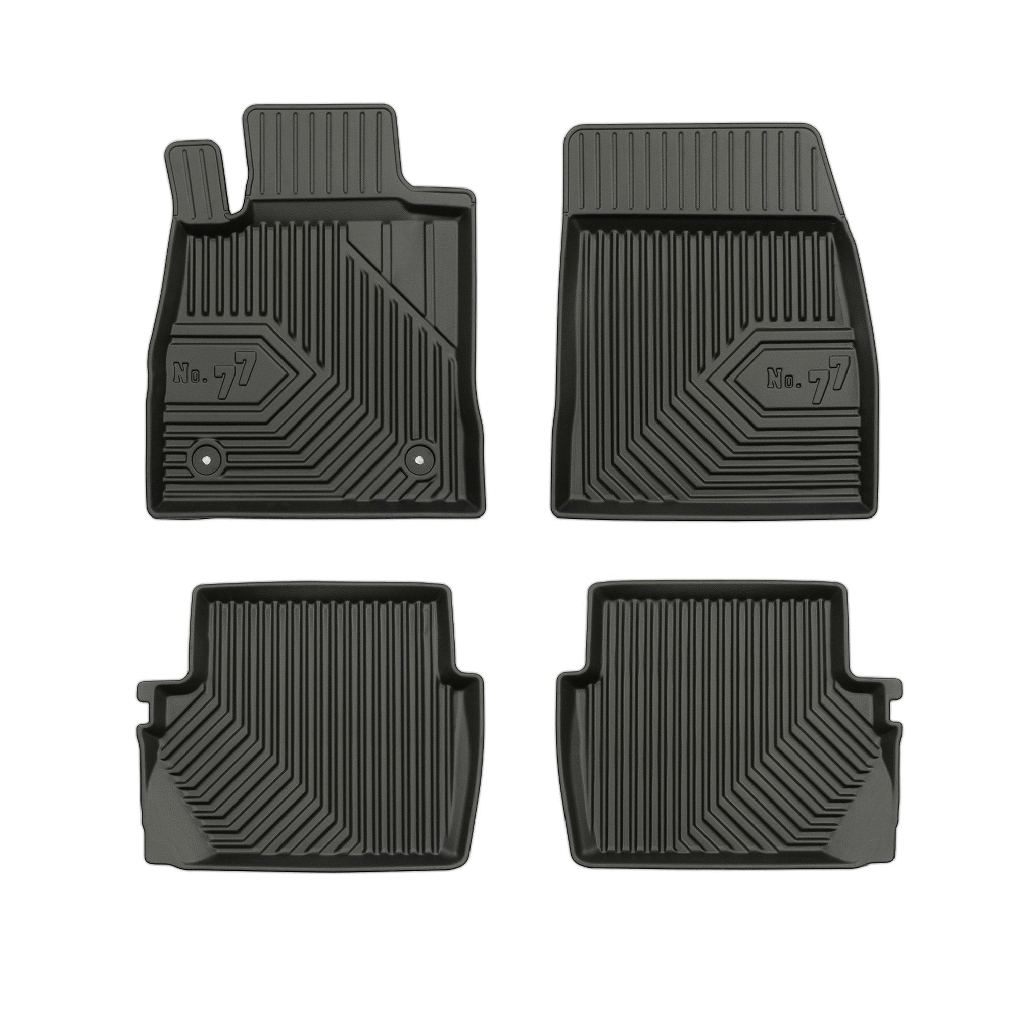 Tapis de Sol de Voiture pour Ford Fiesta mk7 2017-2023 TPE Imperméable 4Pcs