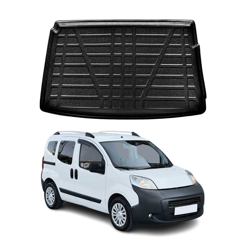 Tapis de Coffre pour Citroen Nemo 2007-2018 en TPE Noir