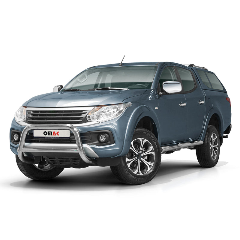 Pare-Buffle Avant Pour Fiat Fullback 2016-2019 en Acier Inox Argent