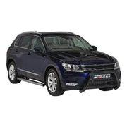 Pare-buffle Avant pour VW Tiguan Allspace 2016-2024 76 mm en Acier Noir