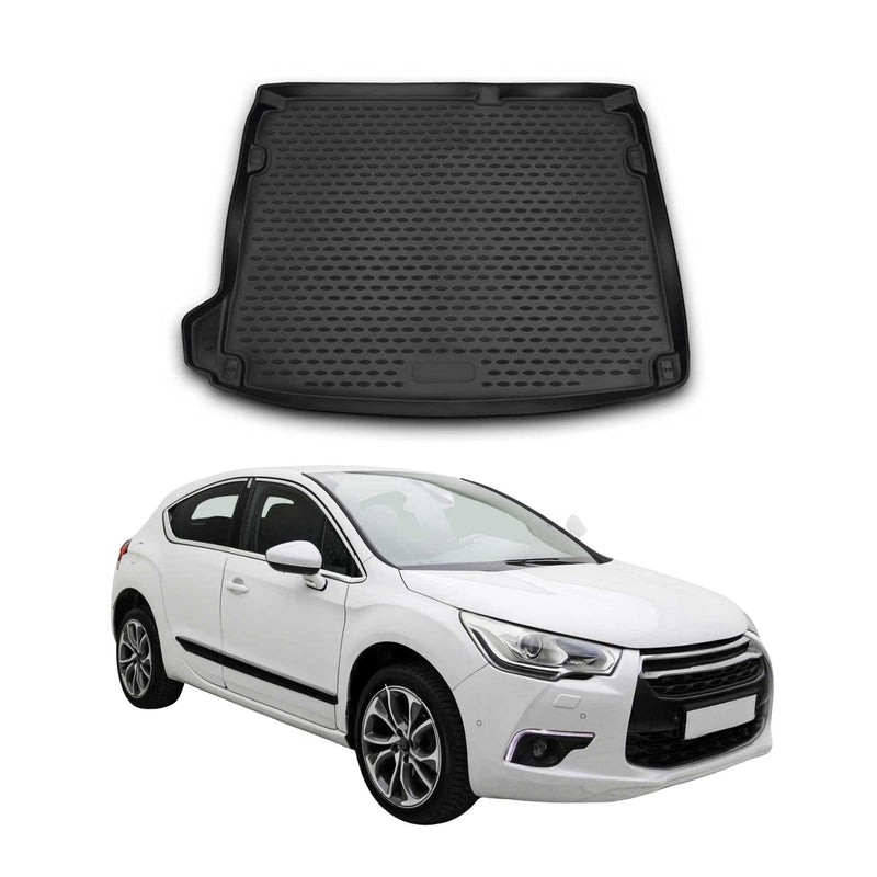 OMAC Tapis De Coffre pour Citroen DS4 2011-2015 en caoutchouc Noir