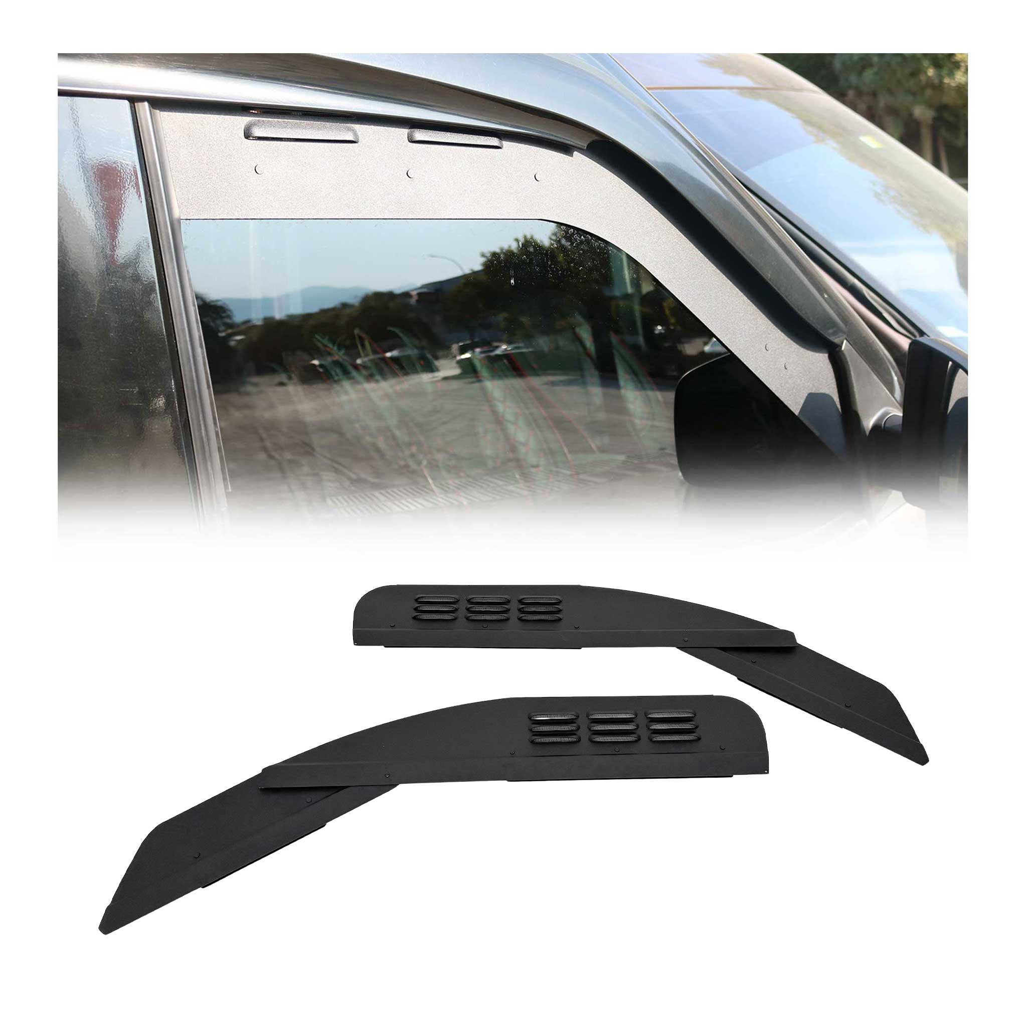 Garniture de Fenêtre pour Ford Tourneo Custom mk2 2024-2026 Noir 2Pcs