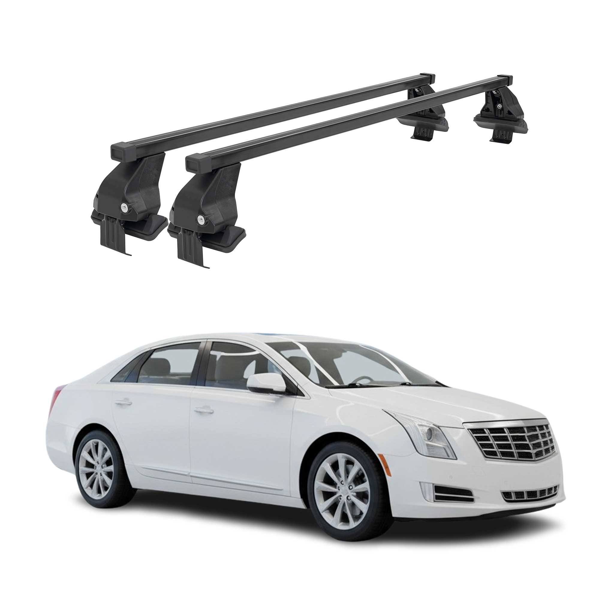 Barres Transversales Menabo pour Cadillac XTS 2013-2019 Noir