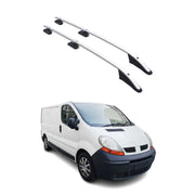 Barres de toit longitudinales pour Opel Vivaro A 2001-2014 L1 Aluminium Gris