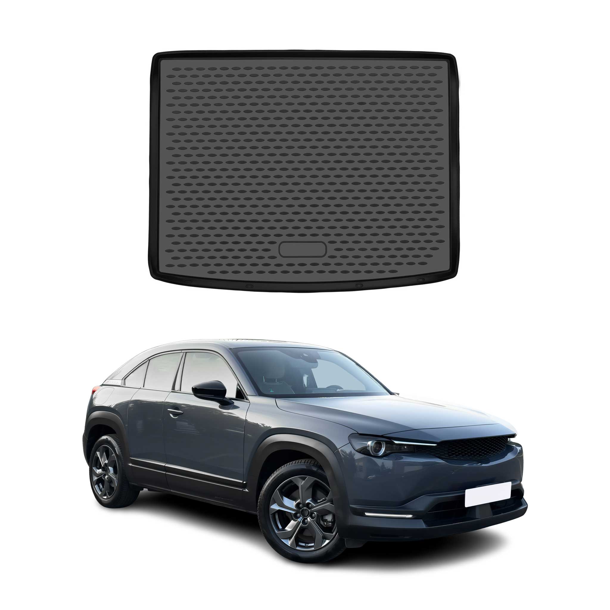OMAC Tapis De Coffre pour Mazda MX-30 2021-2026 en caoutchouc Noir