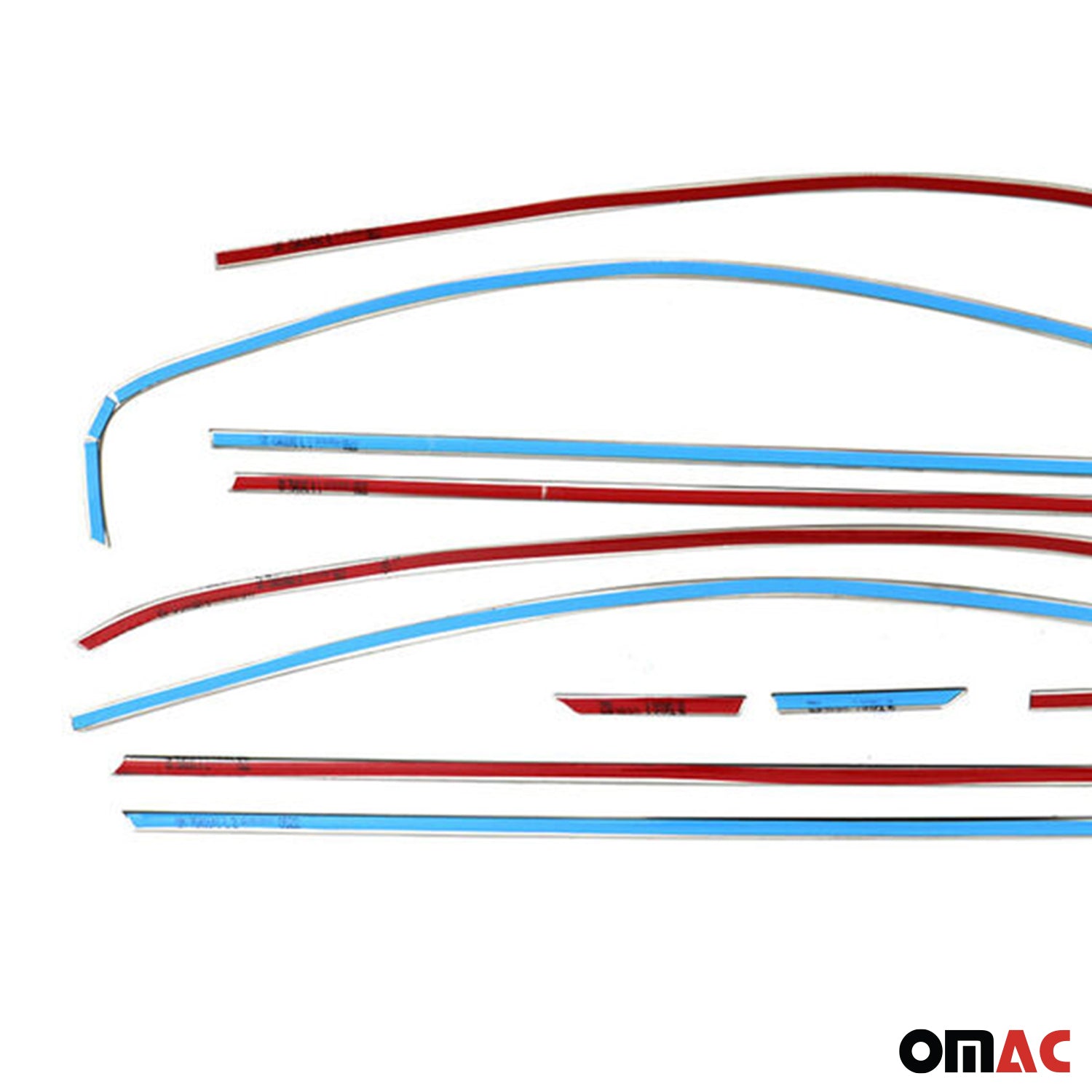 Garniture de Fenêtre pour VW Jetta Berline 2010-2018 Acier Inox Foncé 12Pcs