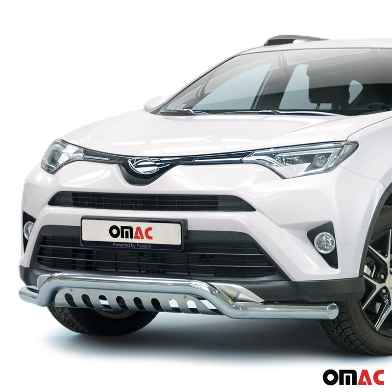 Pare-Buffle Avant Pour Toyota RAV4 2015-2018 en Acier Inox Argent