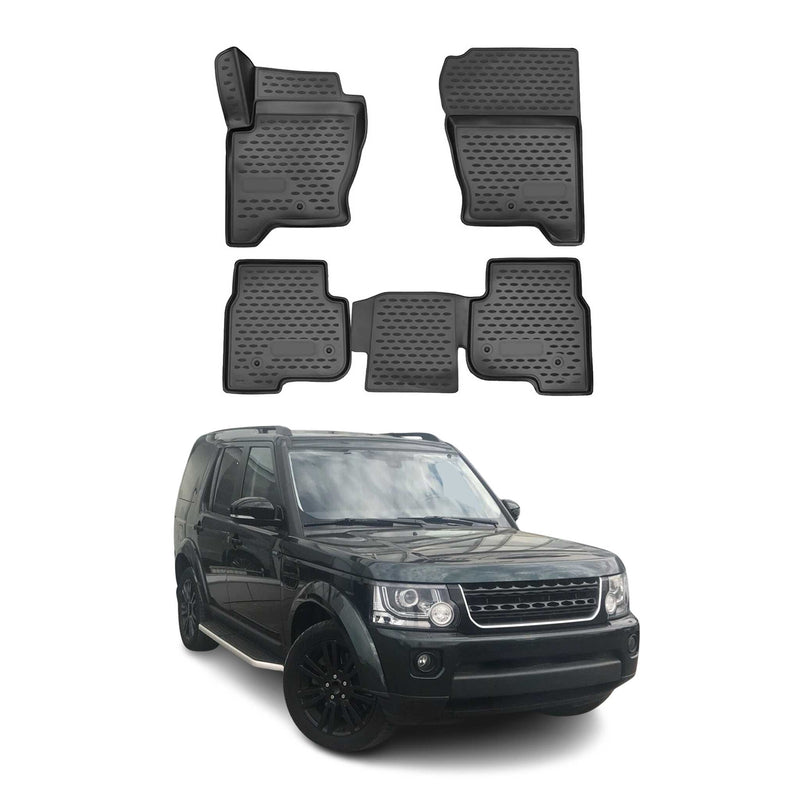 Tapis de sol pour Land Rover Discovery 2009-2016 en caoutchouc TPE 3D Noir 5Pcs