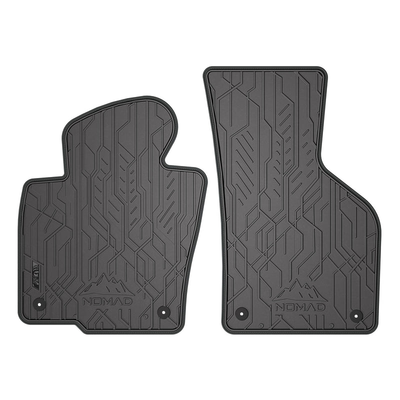 Tapis de Sol de Voiture pour VW Passat CC 2008-2012 Caoutchouc Noir-Gris 2Pcs