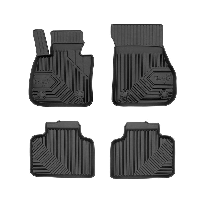 Tapis de Sol de Voiture No.77 pour Mini Countryman II F602016-2023 TPE Noir 4Pcs