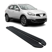 Marchepieds Latéraux pédale pour Nissan Qashqai J10 2006-14 Noir Alu 2Pcs