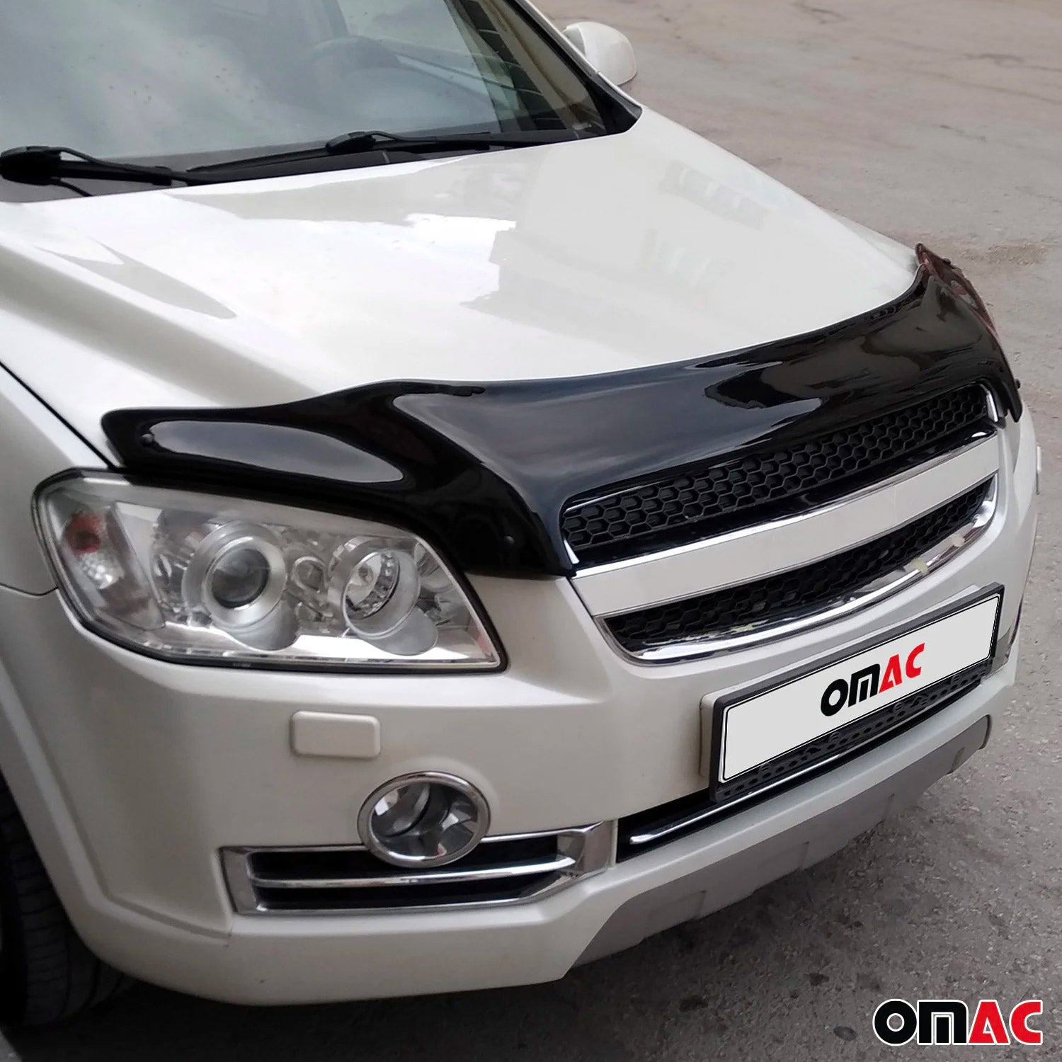 Deflecteurs d'air capot de voiture pour Chevrolet Captiva SUV 2006-2011 Noir