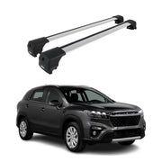 Barres De Toit Transversales pour Suzuki SX4 S-Cross 2021-2026 Alu Gris ABE