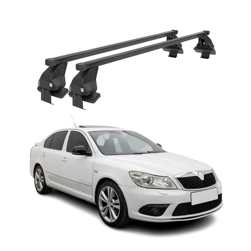 Barres Transversales Menabo pour Skoda Octavia II 2008-2013 5-portes Noir