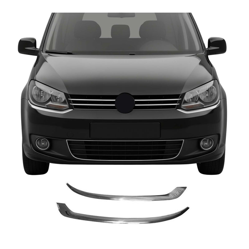 Cadre Phare Antibrouillard pour VW Caddy 2010-2015 en acier inox Chromé