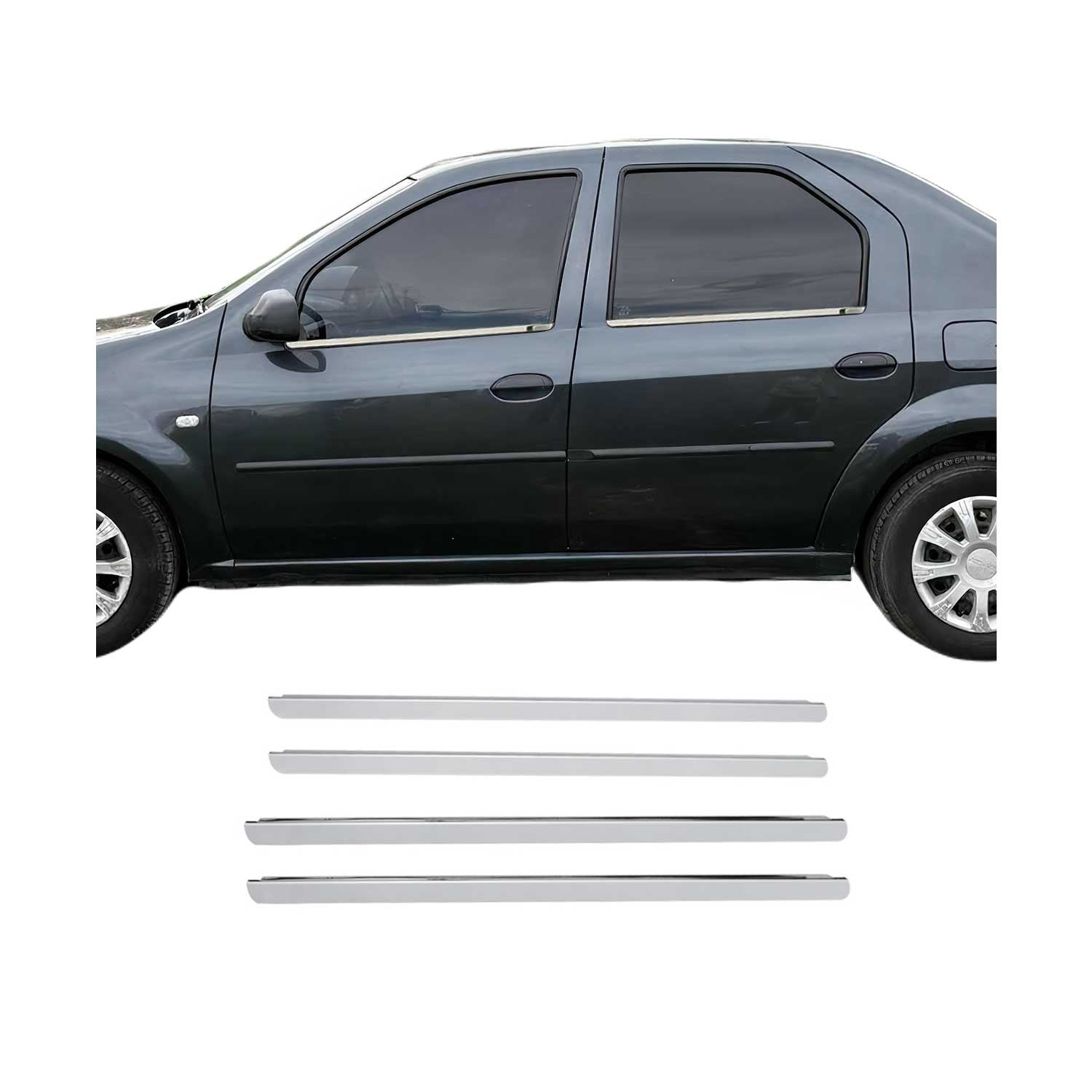 Garniture de Fenêtre pour Dacia Logan Break 2006-2012 Acier Inox 4Pcs