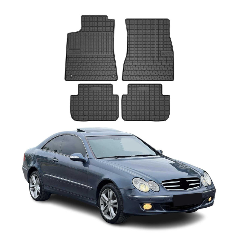 Tapis de Sol pour Mercedes Classe CLK C209 2002-2009 Caoutchouc Noir