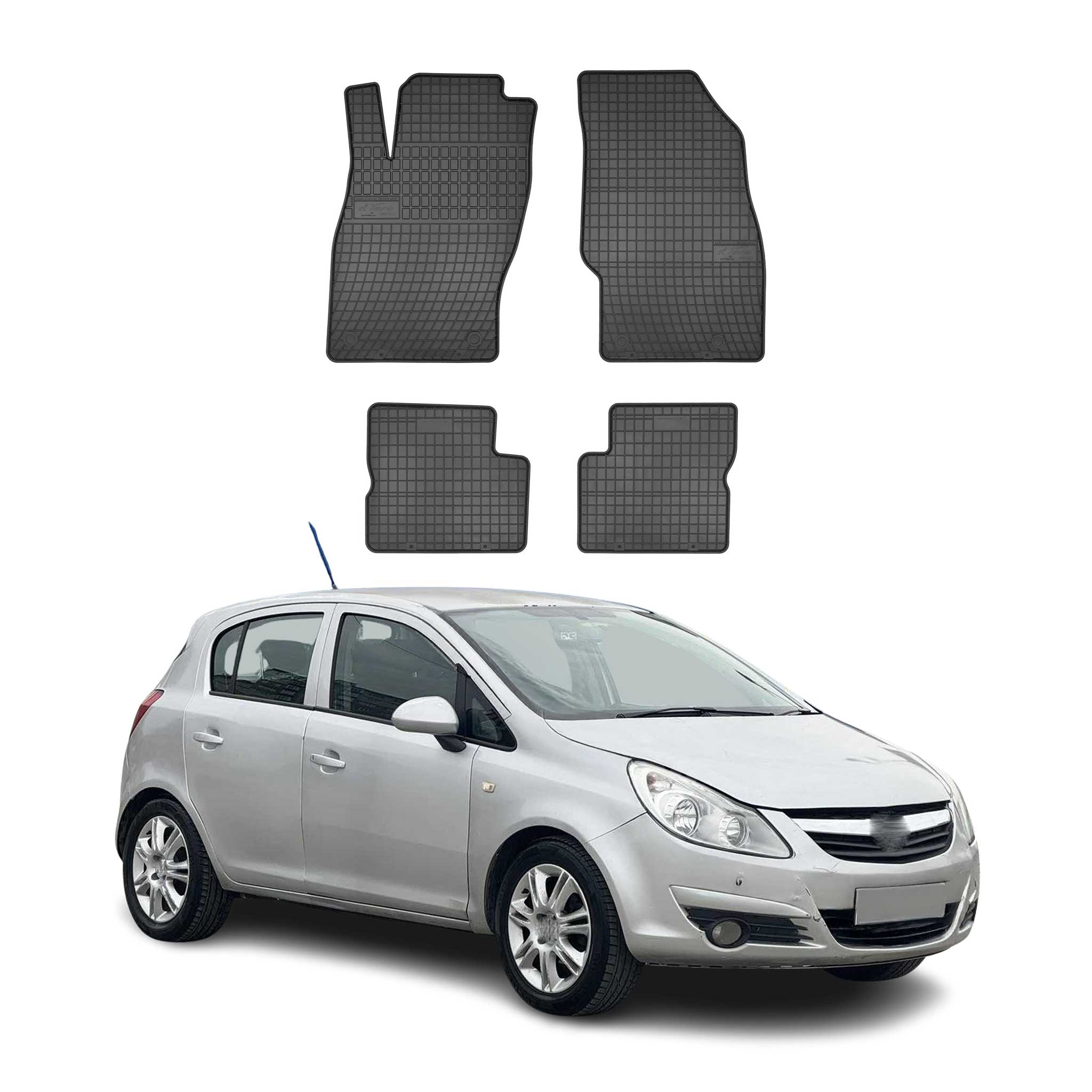 Tapis de Sol pour Opel Corsa D 2006-2014 OMAC Caoutchouc 2x