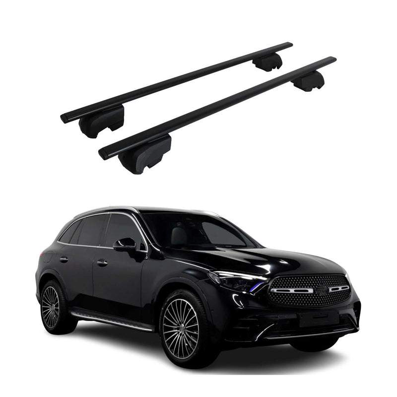 Barres de toit Transversales pour Mercedes GLC 2022-2025 Fer Noir ABE