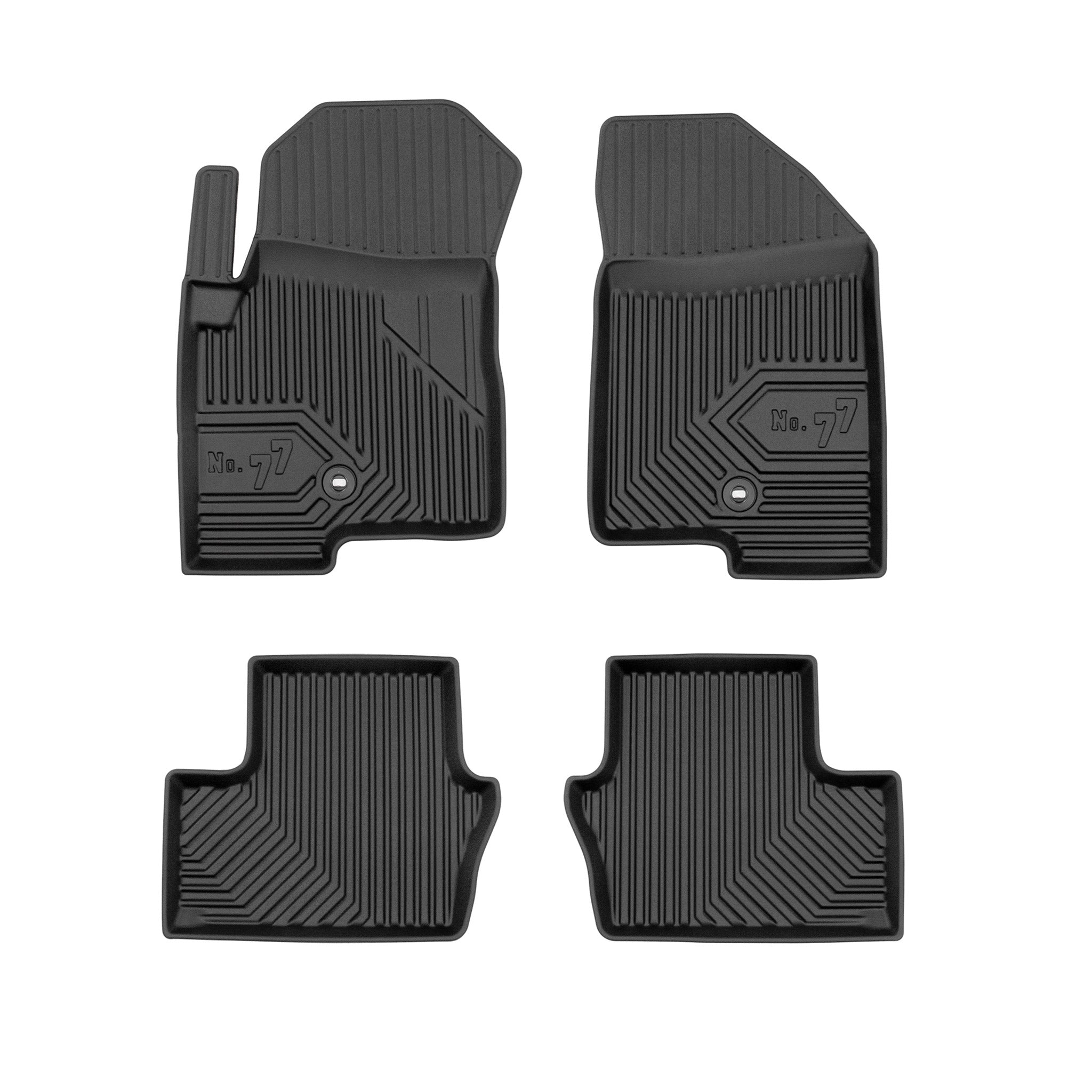 Tapis de Sol de Voiture pour Jeep Compass I 2006-2016 TPE Imperméable Noir 4Pcs