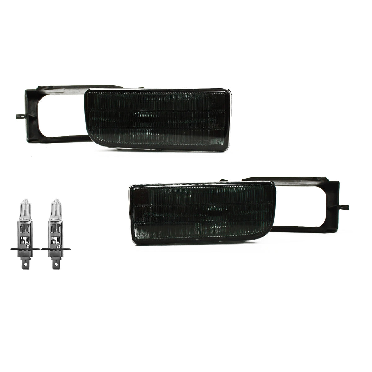 JOM Feux Antibrouillard pour BMW E36 1990-2000 Smokeglas geriffelt Noir