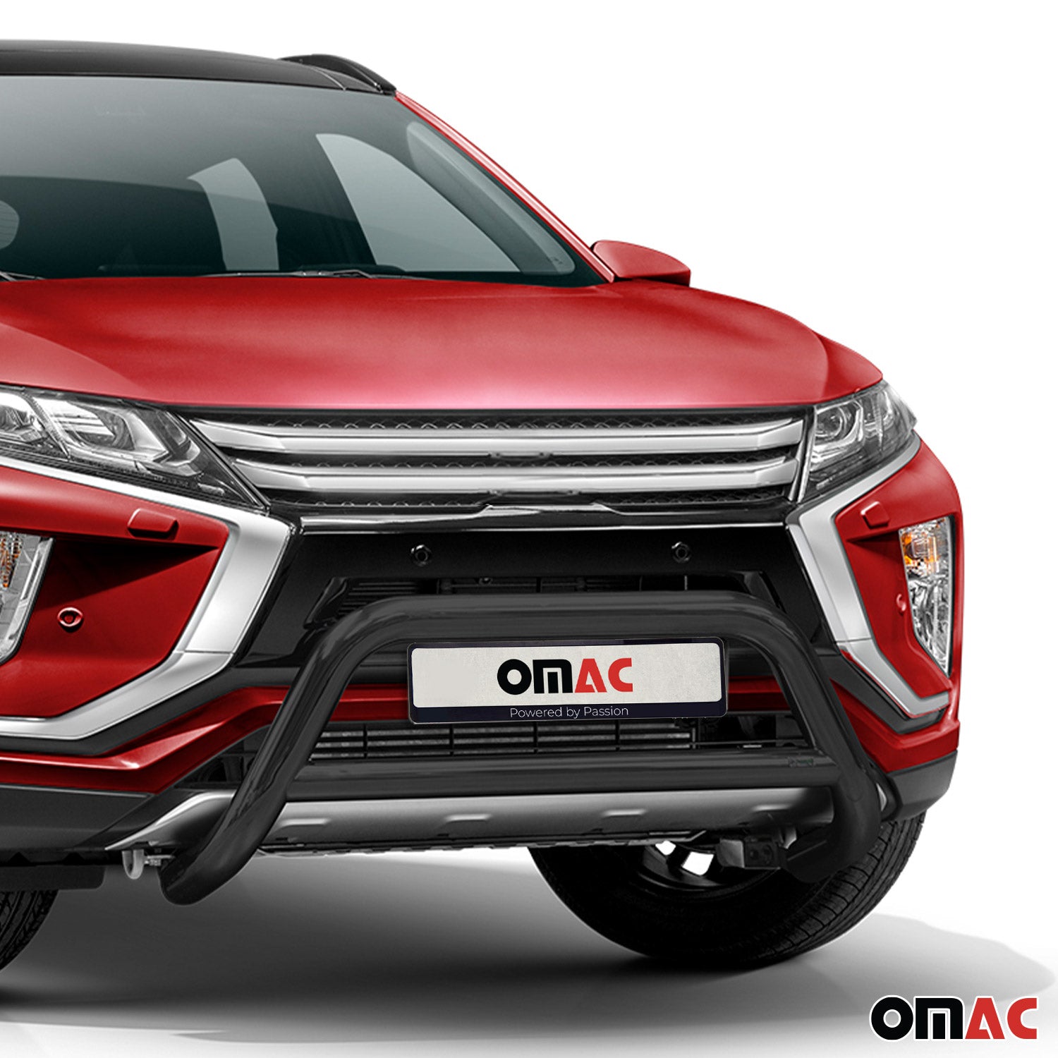 Pare-Buffle Avant Pour Mitsubishi Eclipse Cross 2018-2019 Noir en Acier Inox
