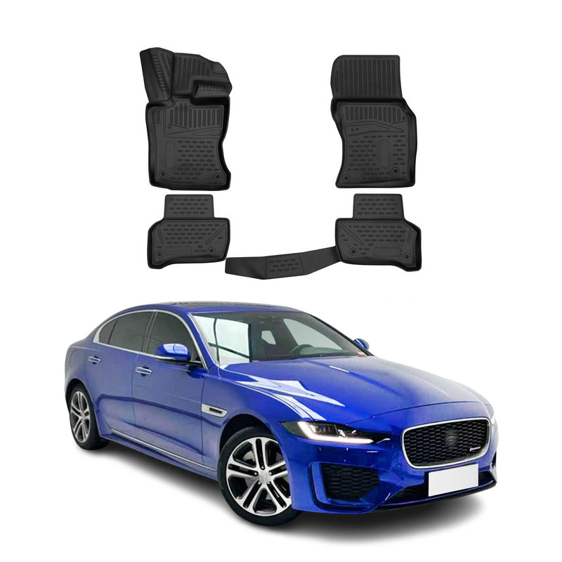 OMAC Tapis de sol pour Jaguar XE FL 2019-2025 sur mesure en caoutchouc Noir